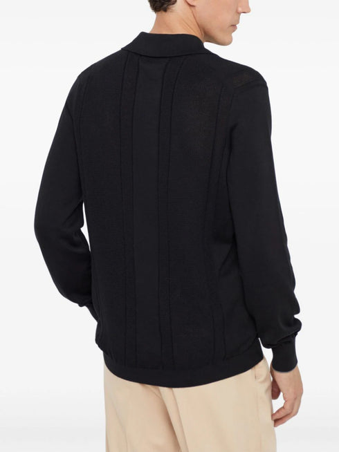 knitted polo T-shirt
